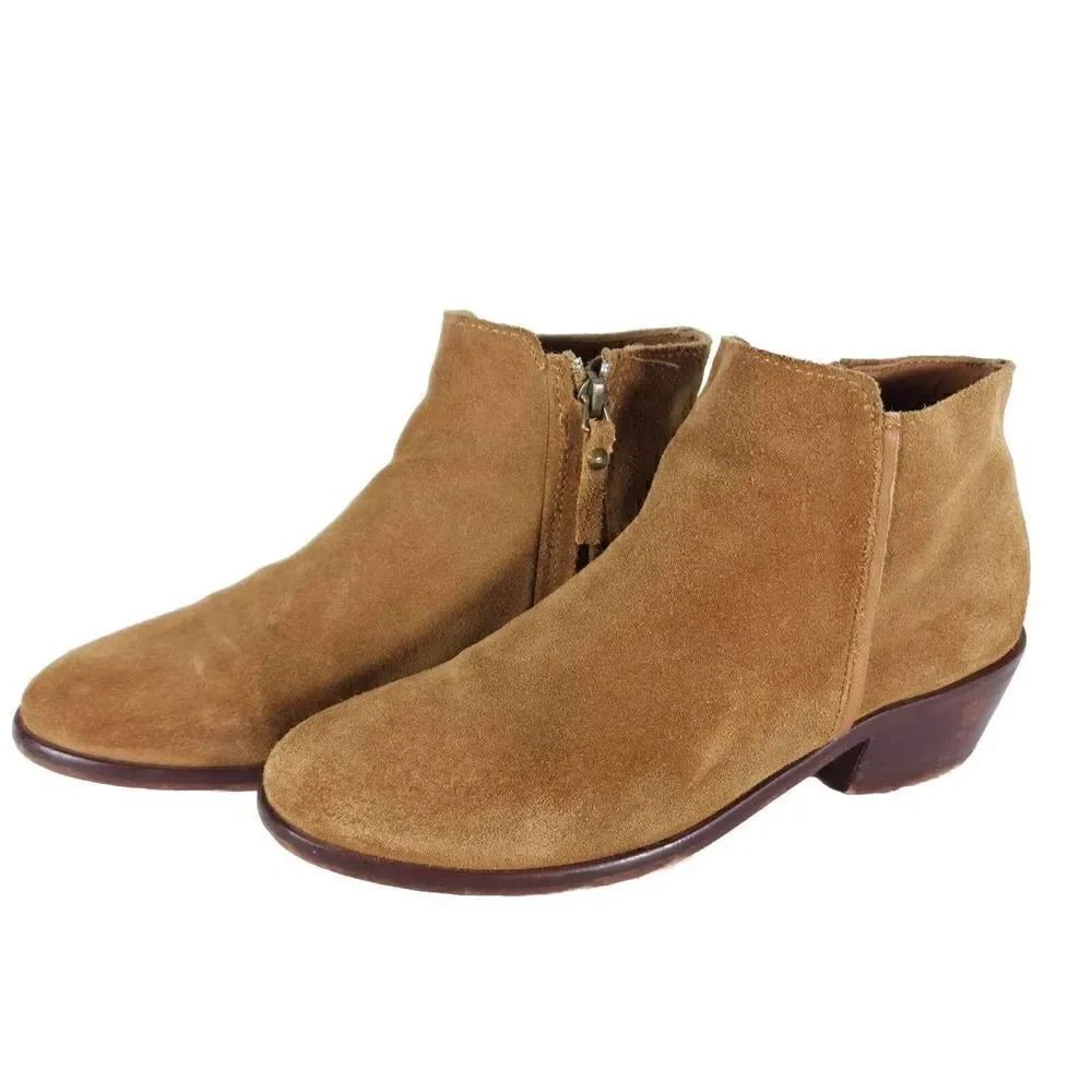 Thursday Boot Co Women's US6,5M Brown Leather Suede Side Zip Ankle Boots Booties